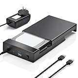 Amtake Festplatten Docking Station, USB3.0 SATA HDD Dockingstation für 2,5 und 3,5 Zoll SATA...