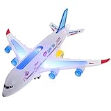 Toyvian Elektronisches Flugzeug Spielzeug mit blinkenden Lichtern Musik Flugzeug Outdoor Sport...
