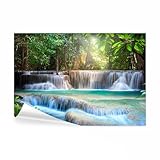 decomonkey Fototapete Wasserfall 350x256 cm XXL Design Tapete Fototapeten Vlies Tapeten Vliestapete...