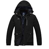 donhobo Herren Skijacke Atmungsaktiv Warm Gefüttert Winterjacke Outdoor Winddichte Wasserdicht...