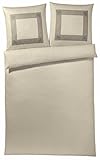 Barbara Schöneberger Elegante Nimbus by Bettwäsche-Garnitur 155x220 / 40x80 beige