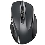 TECKNET Bluetooth Maus, 4800 DPI Kabellos Ergonomische Maus (Tri-Modi: BT 5.0/3.0+2.4G), 30 Monate...