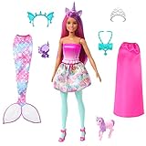 Barbie Dreamtopia Puppe Kleidung und Zubehör für Looks 18+, Meerjungfrauenschwanz, Baby-Einhorn,...