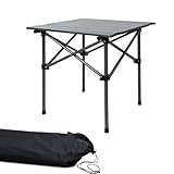 Grafner Campingtisch klappbar, Ultra leicht, 53,5 x 50 x 50 cm, kleines Packmaß mit Tasche, stabil...