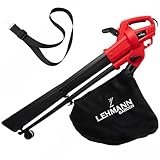 LEHMANN Elektro Laubbläser 3-in-1, Laubsauger mit Häcksler, 3500W, Häcksel-, Saug- und...