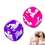 WeddHuis 2-teiliges Würfelspiel-Set Erotikwürfel Sexstellungen Lehrbuch für Paare Humorspiel...