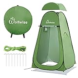 WolfWise Pop-Up Duschzelt UV-Schutz, Toilettenzelt, Umkleidezelt, Tragbar Camping Duschkabine WC...