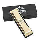 EastRock Blues Mundharmonika mit 10 Löchern, mit Harmonikabox, geeignet für Profis und Amateure,...
