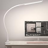 Hokone Schreibtischlampe LED Klemmbar,Dimmbar Klemmlampe mit 4 Farben und 5...