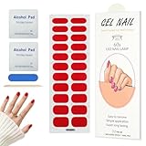 22Pcs Gel Nagellack Aufkleber, UV Gel Nagelfolie Selbstklebende Nagelfolie Uv Gel Strips,UV /...