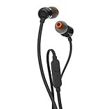 JBL Tune 110 – In-Ear Kopfhörer mit verwicklungsfreiem Flachbandkabel und Mikrofon in Schwarz –...