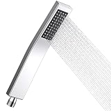 Zehnschön Handbrause Hochdruck Duschkopf mit 304 Edelstahl Selbstreinigender Silikon Düse Einzel...