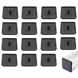 15x Abdeckkappe 40x40mm Aluprofil Kappe Aluprofil Zubehör Vierkantrohr Endkappen Profil Endkappe...