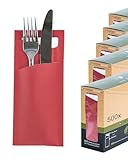 PG PrimeGuest SUPPLY Serviettentasche Bestecktasche Prime Fit 85x190mm mit 2-lagiger Tissue...