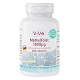 Methylfolat 1000μg - 300 Tabletten - Calcium-L-Methylfolat - Hochdosiert - biologisch aktive Form...