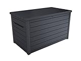 Koll Living Auflagenbox/Kissenbox Goliath XXL 870 Liter Farbe : Graphit l 100% Wasserdicht l mit...