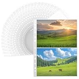 QWORK® 30 Pack Doppelseitig A4 Foto Hüllen für 120 Fotos (15x20cm), mit 11 Löchern für 2/3/4...
