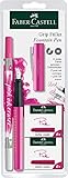 Faber-Castell Grip 2010 Füllfederhalter, Tintenlöscher und Tintenpatronen-Set Pink