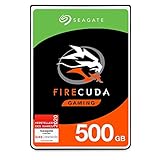 Seagate FireCuda Gaming, hybride interne Festplatte 500GB SSHD, 2.5 Zoll, SATA 6GB/s, silber, FFP,...