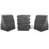 ACOUSPANEL Akustikschaumstoff 24 Akustikpaneele, 30x30x4cm, Flammhemmend, Schalldämmung Wand...