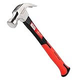 MAXPOWER Klauenhammer (226g Kopfgewicht, 240mm Länge), Zimmermannhammer mit ergonomischem Griff aus...