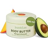 Jean & Len Exotische Body Butter Mango & Avocado, pflegt trockene bis sehr trockene Haut intensiv,...