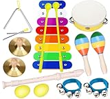 Musikinstrumente Kinder ab 3 Jahre Xylophon Trommel Spielzeug Baby Schlagzeug Kinderspielzeug,...