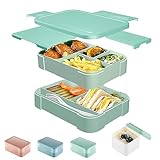 CALIYO Lunchbox Erwachsene & Kinder, 1550ML Auslaufsicher Bento Box,Brotdose Kinder mit...
