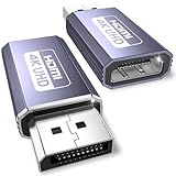 DisplayPort auf HDMI Adapter 4K, 2-Stück Unidirektional DP auf HDMI,...