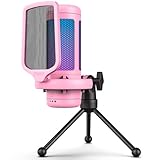 TONOR Gaming Mikrofon PC, USB Microphone für Computer PS4/5, Kondensatormikro mit RGB-Modi &...