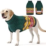 Hjumarayan Hundepullover Große Hunde - Fair Isle Pullover Hund mit Geschirr Öffnung, Warme...