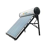 Thermische Solaranlage für Warmwasseraufbereitung, Edelstahl, Vakuum-Rohre, Wasserkreislauf,...