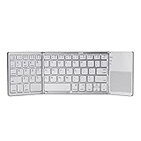 AIDIRui Tragbare Mini-Dreifach-Bluetooth-Tastatur, Kabellos, Faltbar, Touchpad-Tastatur für IOS,...