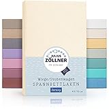 Julius Zöllner Jersey Spannbettlaken für Wiegen 90x40cm und Stubenwagen, 100% Baumwolle, STANDARD...