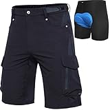 Cycorld MTB Hose Herren Fahrradhose mit Gepolstert, Schnelltrocknende MTB Shorts Herren Mountainbike...