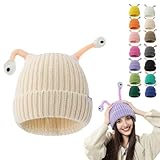 Oforest Winter Parent-Child Cute Glowing Little Monster Knit Hat, Cute Little Monster LED Knit...