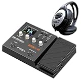NUX MG-300 MKII Multi-Effektgerät Amp-Modeler Effektpedal für E-Gitarre + keepdrum Kopfhörer