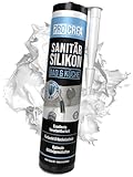 PROCREA® 1x Premium Sanitärsilikon 'Bad & Küche' (Edelweiß) [mit Anti-Schimmel-Formel]...