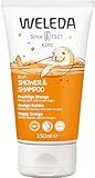 WELEDA Bio Kids 2in1 Shower & Shampoo Fruchtige Orange, Naturkosmetik Duschgel und Bodylotion zur...