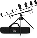 normani Rutenhalter Ruten-Set Rutenauflage Rod Pod mit Bissanzeiger und V-Auflage Rutenständer aus...