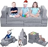 Gilire 18PCS Spielsofa Kindersofa, Modulares Schaumstoff Bausteine Sofa für Kinder, 1000+ DIY...