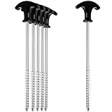 flintronic 6X Zelt-Heringe Aus Stahl, Stabile & Sturmsichere Erdnagel für Camping, Schraubheringe...