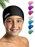 KIDVERSE Badekappe Kinder wasserdicht - Schwimmhaube Kinder mit Anti-Rutsch-Noppen - Badekappen für...
