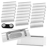 Namensschilder für Kleidung Magnet, 20 Stück Namensschilder Magnetisch, Aluminium Namensschild mit...