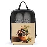 Sukkulenten in einem Terrakotta-Topf, Schuhbeutel für Reisen, den täglichen Gebrauch,...