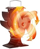 Signstek Ofenventilator Kaminventilator Öfen ohne Strom für Kamin Kaminöfen, Kamin Ventilator...