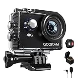 GOOKAM Action Cam 4K 20MP 40M Unterwasserkamera Wasserdicht WiFi Actionkamera mit 2.4G Fernbedienung...