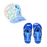 Disney Stitch Baseball Kappe und Flip-Flops für Mädchen, Stitch Sommerset für Mädchen, Größe...