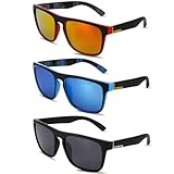 Utensilsto 3 Stück Polarisierte Sonnenbrille für Herren und Damen Outdoor Sport Sunglasses Unisex...