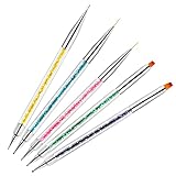 Nagel pinsel 5 Stück Nagel Art Fineliner Pinsel,Nagel Pinsel Set Pinsel für nagellack Nail brush...